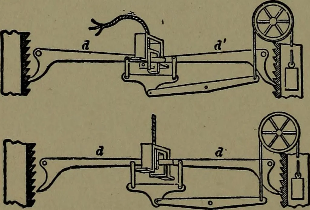 An illustration from Mechanical movements, powers and devices; a treatise describing mechanical movements and devices used in construcive and operative mechinery and the mechanical arts, being practically a mechanical dictionary, 1917, leaf 385