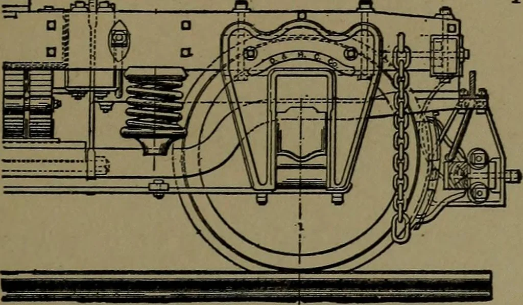 An illustration from Mechanical movements, powers and devices; a treatise describing mechanical movements and devices used in construcive and operative mechinery and the mechanical arts, being practically a mechanical dictionary, 1917, leaf 392