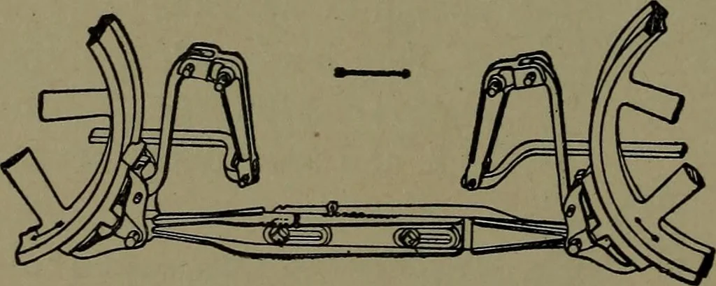 An illustration from Mechanical movements, powers and devices; a treatise describing mechanical movements and devices used in construcive and operative mechinery and the mechanical arts, being practically a mechanical dictionary, 1917, leaf 393
