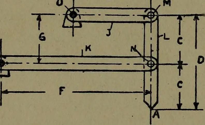 An illustration from Mechanical movements, powers and devices; a treatise describing mechanical movements and devices used in construcive and operative mechinery and the mechanical arts, being practically a mechanical dictionary, 1917, leaf 407