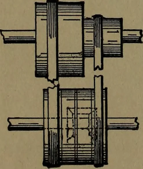 An illustration from Mechanical movements, powers and devices; a treatise describing mechanical movements and devices used in construcive and operative mechinery and the mechanical arts, being practically a mechanical dictionary, 1917, leaf 43