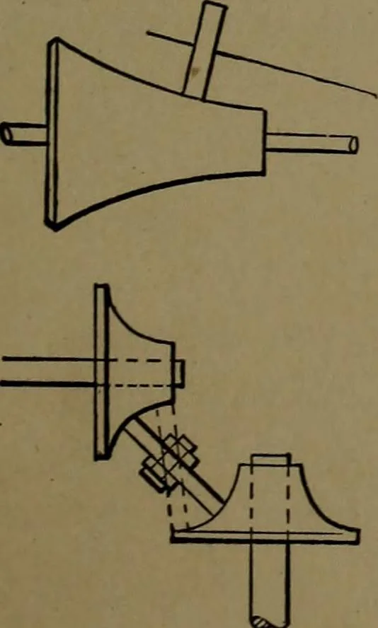 An illustration from Mechanical movements, powers and devices; a treatise describing mechanical movements and devices used in construcive and operative mechinery and the mechanical arts, being practically a mechanical dictionary, 1917, leaf 44