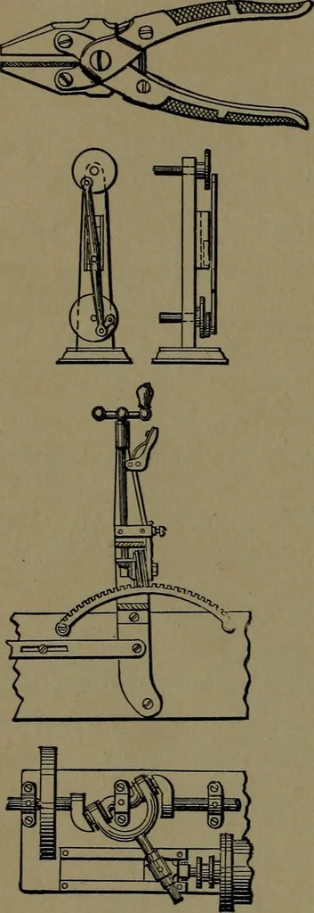 An illustration from Mechanical movements, powers and devices; a treatise describing mechanical movements and devices used in construcive and operative mechinery and the mechanical arts, being practically a mechanical dictionary, 1917, leaf 51