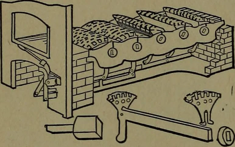 An illustration from Mechanical movements, powers and devices; a treatise describing mechanical movements and devices used in construcive and operative mechinery and the mechanical arts, being practically a mechanical dictionary, 1917, leaf 71
