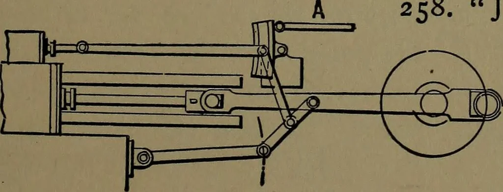 An illustration from Mechanical movements, powers and devices; a treatise describing mechanical movements and devices used in construcive and operative mechinery and the mechanical arts, being practically a mechanical dictionary, 1917, leaf 82