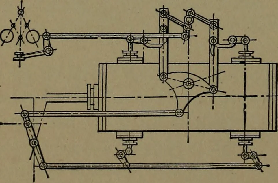 An illustration from Mechanical movements, powers and devices; a treatise describing mechanical movements and devices used in construcive and operative mechinery and the mechanical arts, being practically a mechanical dictionary, 1917, leaf 83