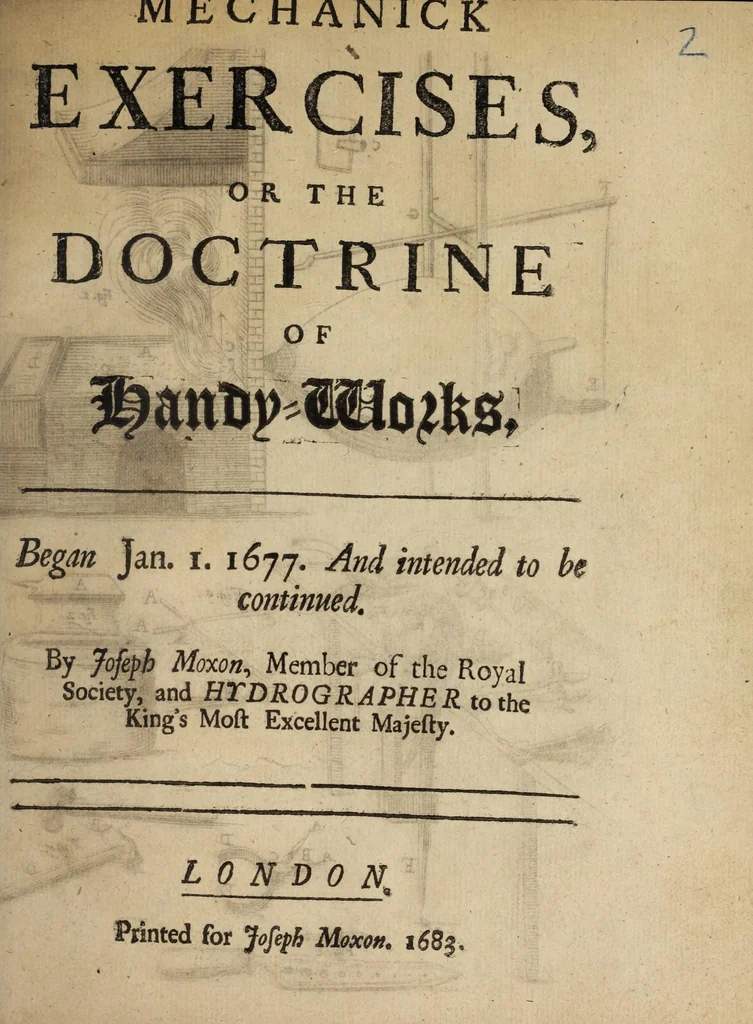 An illustration from Mechanick exercises, or, The doctrine of handy-works : began Jan. 1, 1677 and intended to be monthly continued, 1677, leaf 5