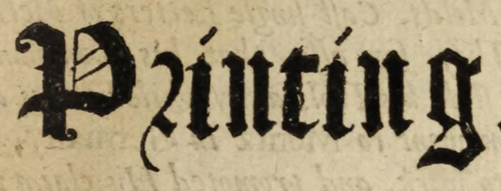 An illustration from Mechanick exercises, or, The doctrine of handy-works : applied to the art of printing : the second volumne, 1683, leaf 9