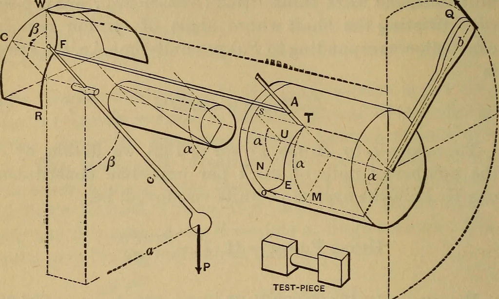 An illustration from Mechanics of engineering. Comprising statics and dynamics of solids: and the mechanics of the materials of constructions, or strength and elasticity of beams, columns, arches, shafts, etc, 1888, leaf 253
