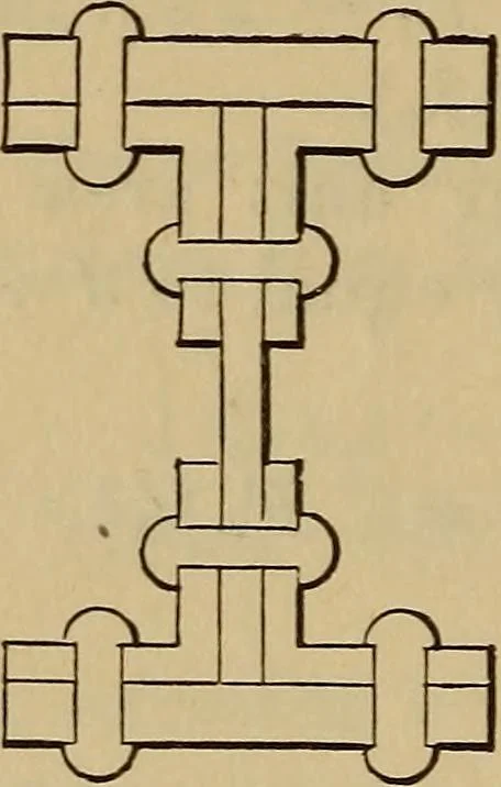 An illustration from Mechanics of engineering. Comprising statics and dynamics of solids: and the mechanics of the materials of constructions, or strength and elasticity of beams, columns, arches, shafts, etc, 1888, leaf 305