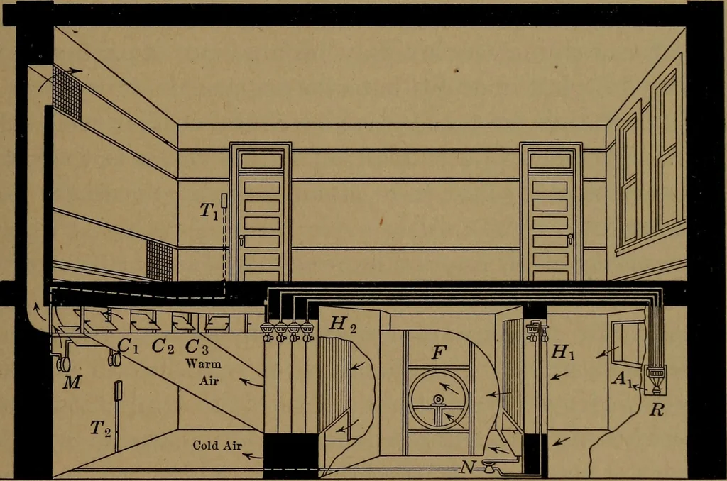 An illustration from Mechanics of the household; a course of study devoted to domestic machinery and household mechanical appliances, 1918, leaf 252