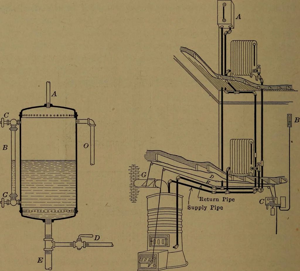 An illustration from Mechanics of the household; a course of study devoted to domestic machinery and household mechanical appliances, 1918, leaf 57