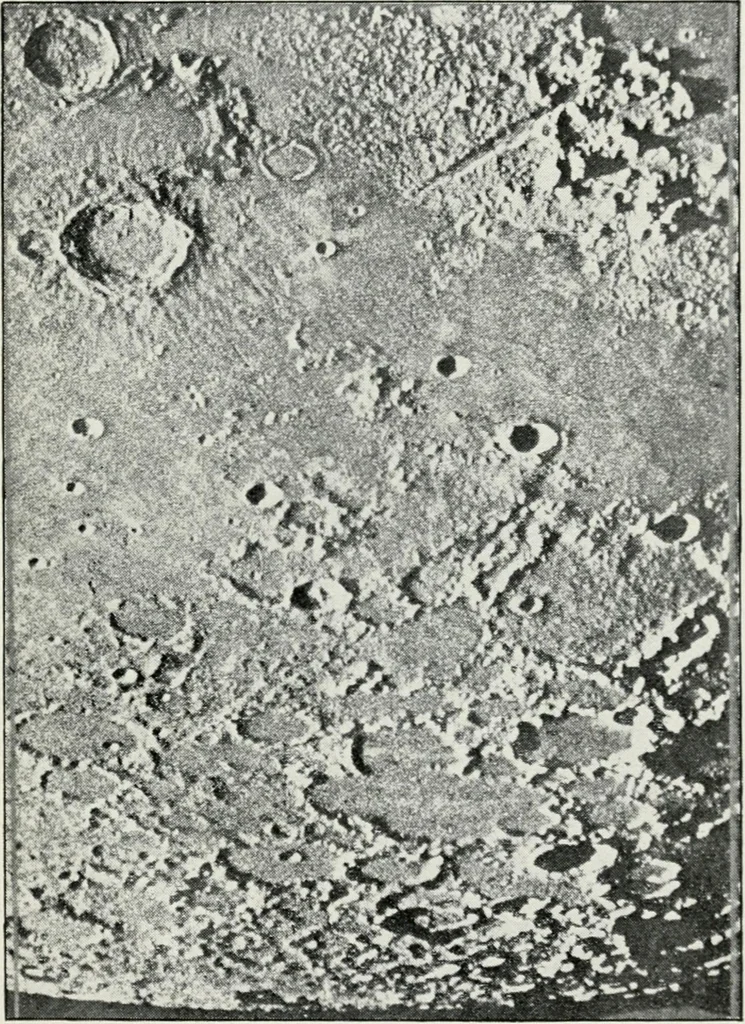 An illustration from The mechanics of the moon : dedicated to the astronomers and astrophysicists, 1906, leaf 64