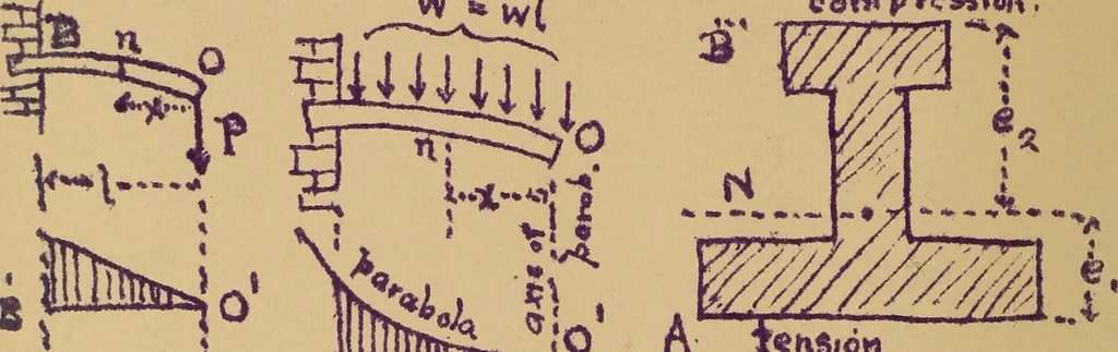 An illustration from Mechanics of the strength and elasticity of solids; being part IIIe of the Mechanics of engineering, 1886, leaf 161