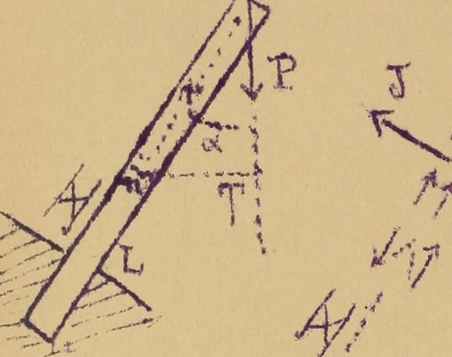 An illustration from Mechanics of the strength and elasticity of solids; being part IIIe of the Mechanics of engineering, 1886, leaf 307