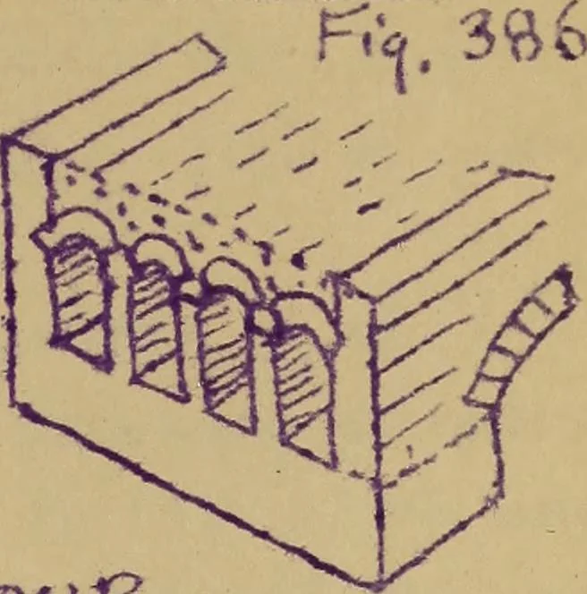 An illustration from Mechanics of the strength and elasticity of solids; being part IIIe of the Mechanics of engineering, 1886, leaf 460