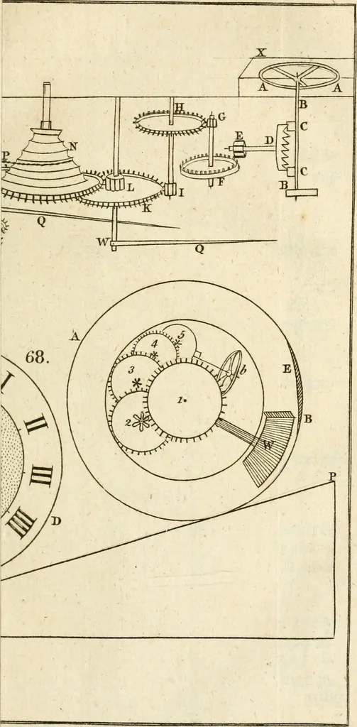 An illustration from Mechanics, or, The doctrine of motion .., 1769, leaf 134