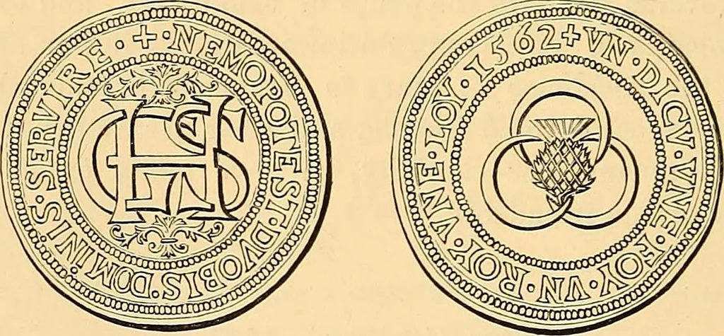 An illustration from Medallic illustrations of the history of Great Britain and Ireland to the death of George II, 1885, leaf 135
