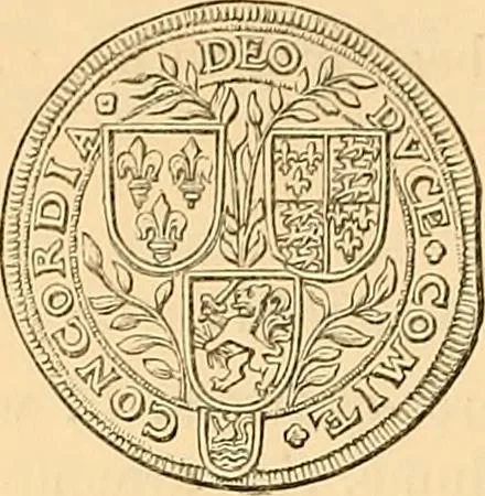 An illustration from Medallic illustrations of the history of Great Britain and Ireland to the death of George II, 1885, leaf 207