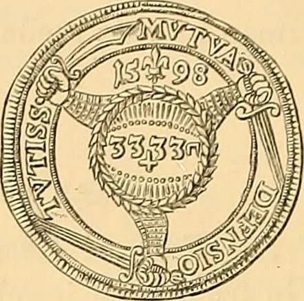 An illustration from Medallic illustrations of the history of Great Britain and Ireland to the death of George II, 1885, leaf 207