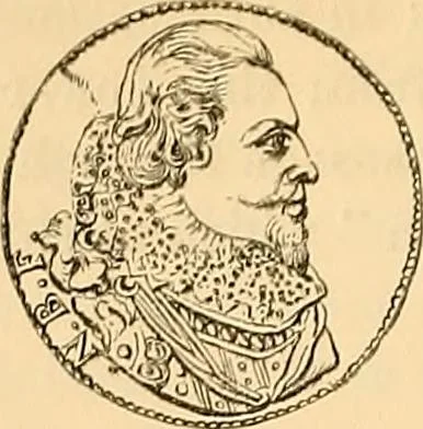 An illustration from Medallic illustrations of the history of Great Britain and Ireland to the death of George II, 1885, leaf 277