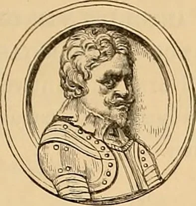 An illustration from Medallic illustrations of the history of Great Britain and Ireland to the death of George II, 1885, leaf 322