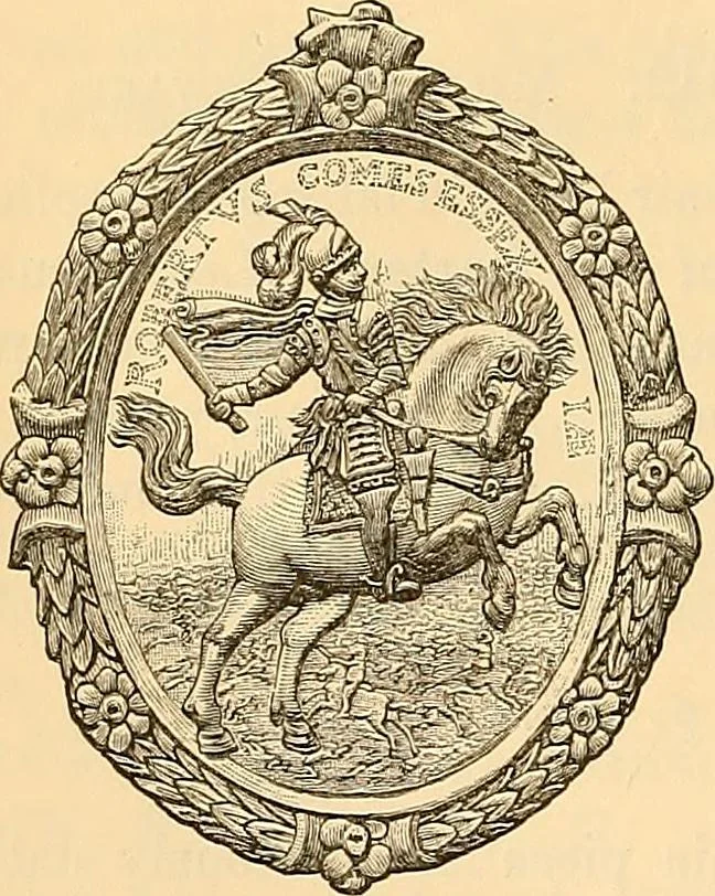An illustration from Medallic illustrations of the history of Great Britain and Ireland to the death of George II, 1885, leaf 333