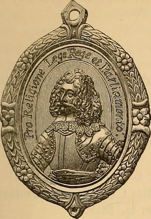 An illustration from Medallic illustrations of the history of Great Britain and Ireland to the death of George II, 1885, leaf 344