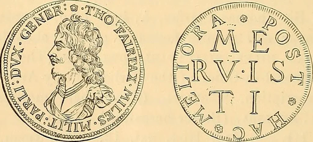 An illustration from Medallic illustrations of the history of Great Britain and Ireland to the death of George II, 1885, leaf 351