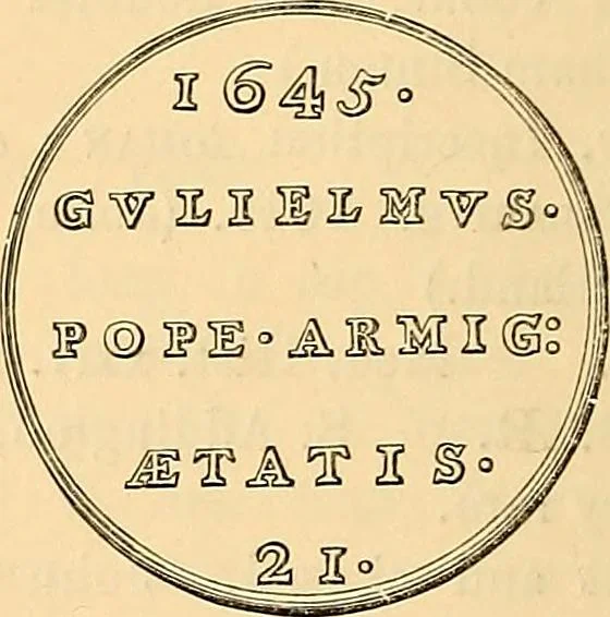 An illustration from Medallic illustrations of the history of Great Britain and Ireland to the death of George II, 1885, leaf 355