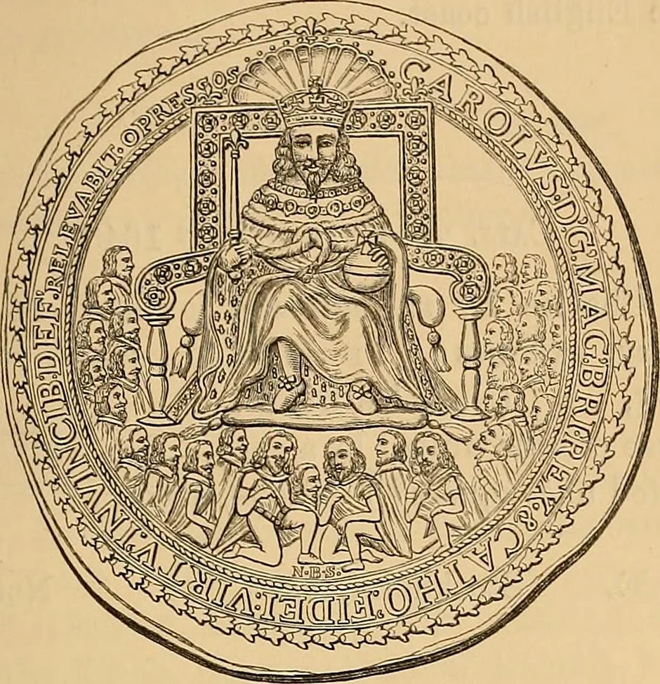 An illustration from Medallic illustrations of the history of Great Britain and Ireland to the death of George II, 1885, leaf 368