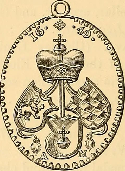 An illustration from Medallic illustrations of the history of Great Britain and Ireland to the death of George II, 1885, leaf 371