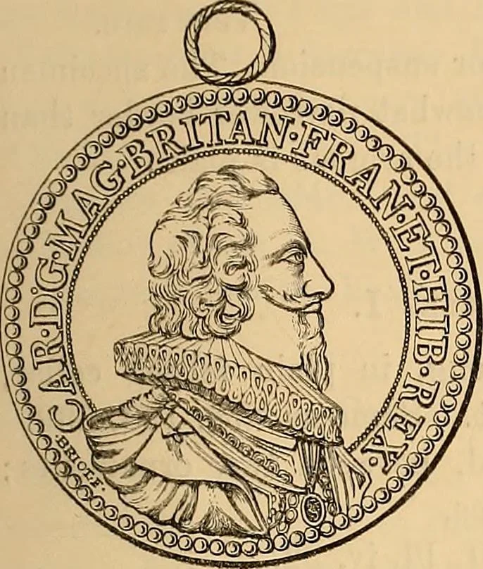 An illustration from Medallic illustrations of the history of Great Britain and Ireland to the death of George II, 1885, leaf 398
