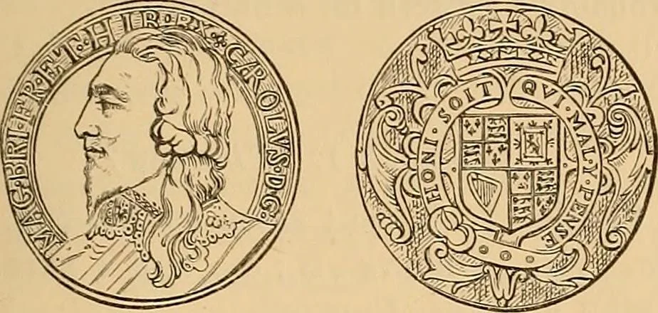 An illustration from Medallic illustrations of the history of Great Britain and Ireland to the death of George II, 1885, leaf 406