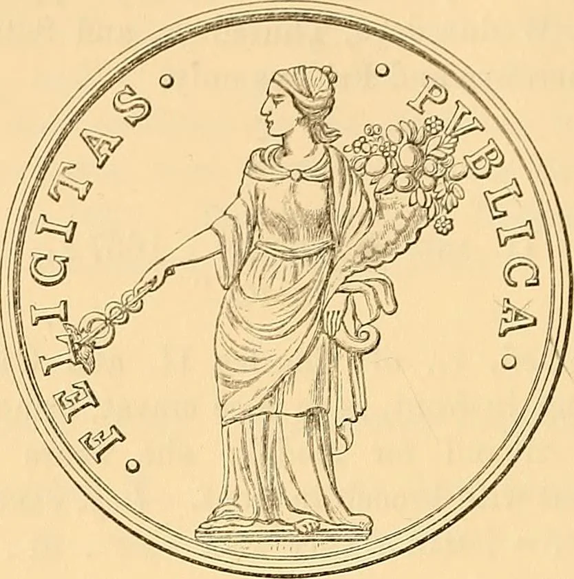 An illustration from Medallic illustrations of the history of Great Britain and Ireland to the death of George II, 1885, leaf 573