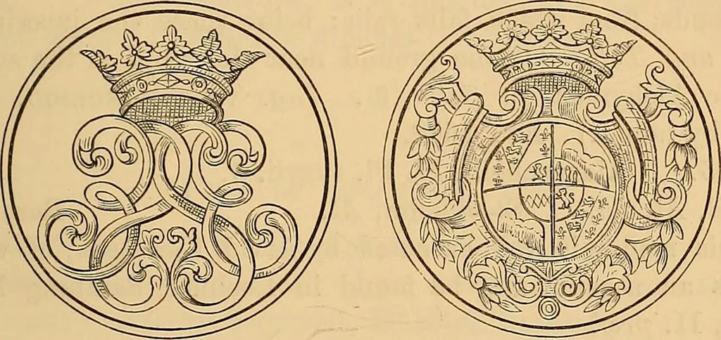 An illustration from Medallic illustrations of the history of Great Britain and Ireland to the death of George II, 1885, leaf 620