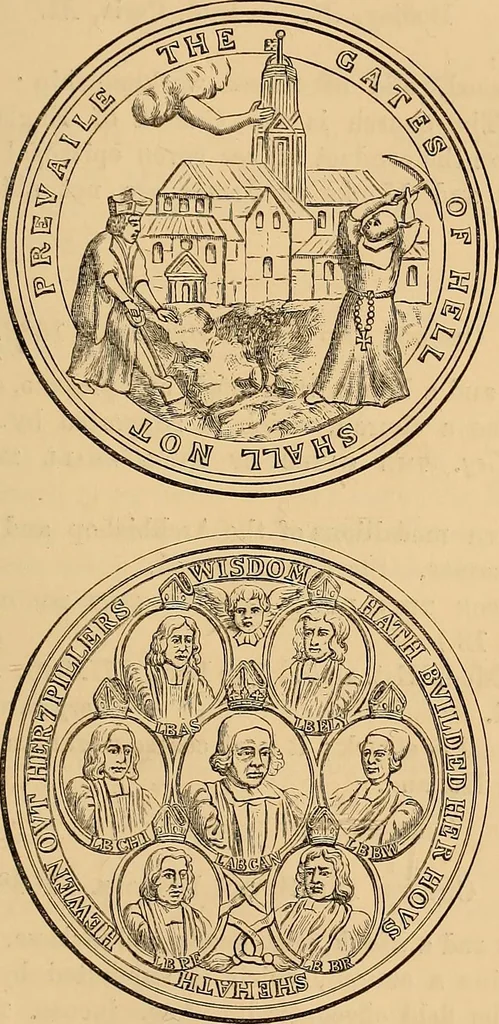 An illustration from Medallic illustrations of the history of Great Britain and Ireland to the death of George II, 1885, leaf 658