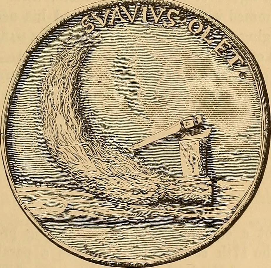 An illustration from Medallic illustrations of the history of Great Britain and Ireland to the death of George II, 1885, leaf 68