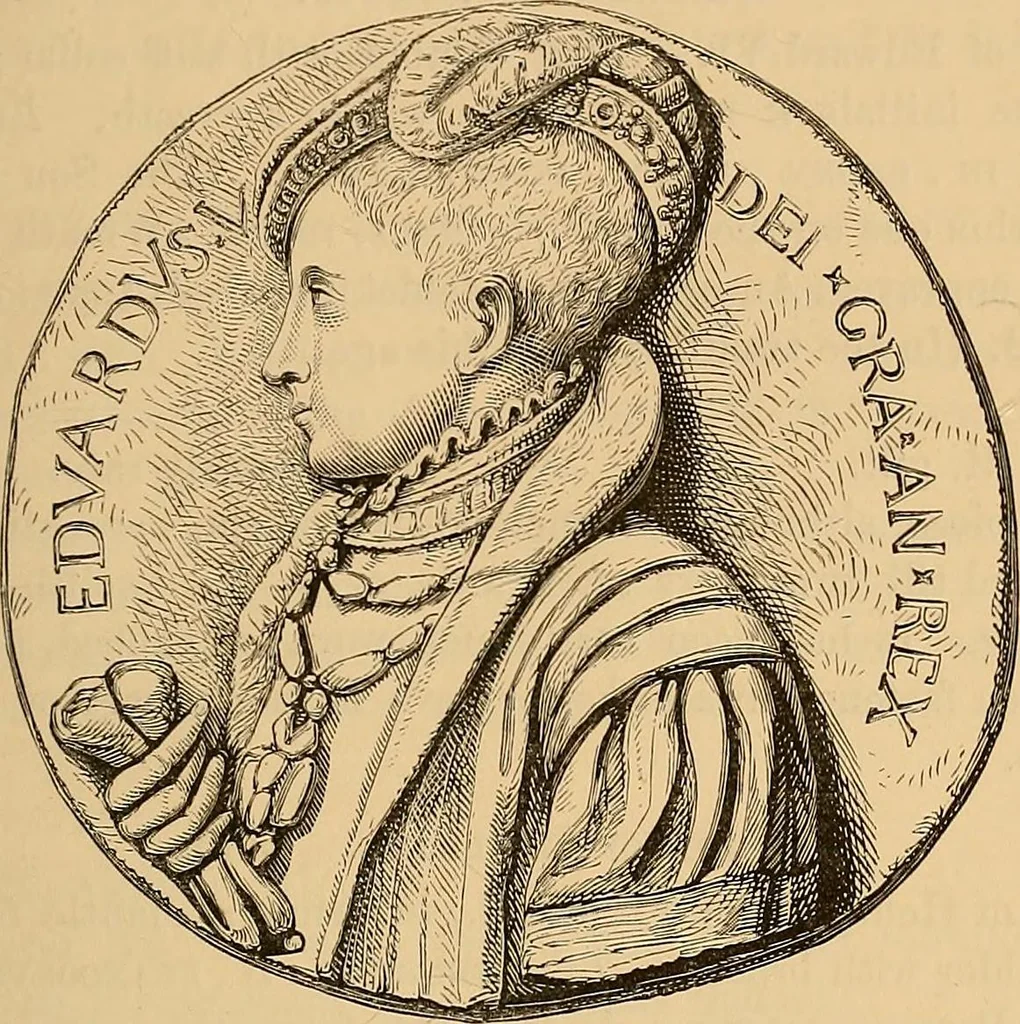 An illustration from Medallic illustrations of the history of Great Britain and Ireland to the death of George II, 1885, leaf 90