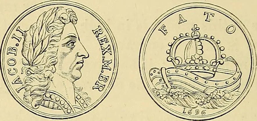 An illustration from Medallic illustrations of the history of Great Britain and Ireland to the death of George II, 1885, leaf 165