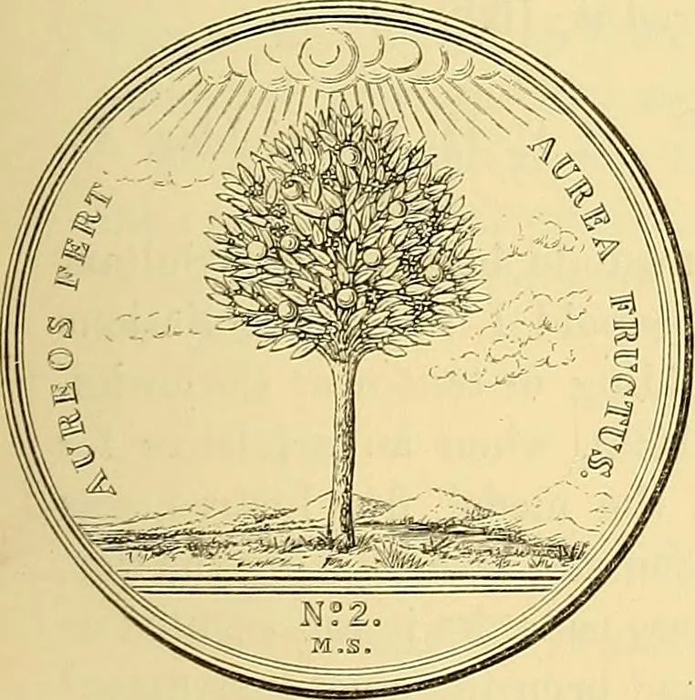 An illustration from Medallic illustrations of the history of Great Britain and Ireland to the death of George II, 1885, leaf 214