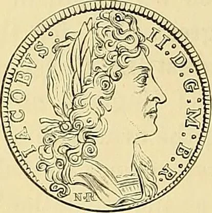 An illustration from Medallic illustrations of the history of Great Britain and Ireland to the death of George II, 1885, leaf 217