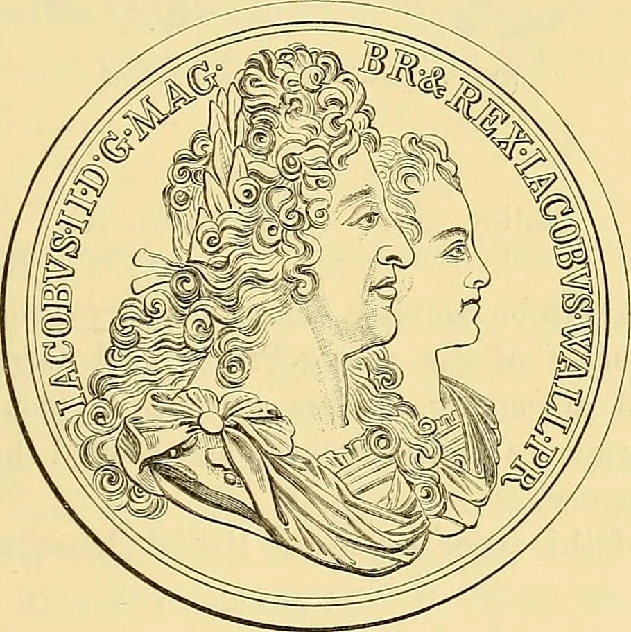 An illustration from Medallic illustrations of the history of Great Britain and Ireland to the death of George II, 1885, leaf 218
