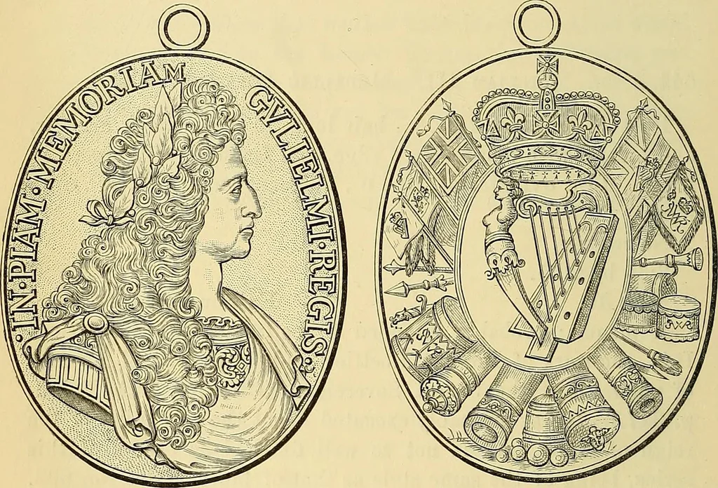 An illustration from Medallic illustrations of the history of Great Britain and Ireland to the death of George II, 1885, leaf 235