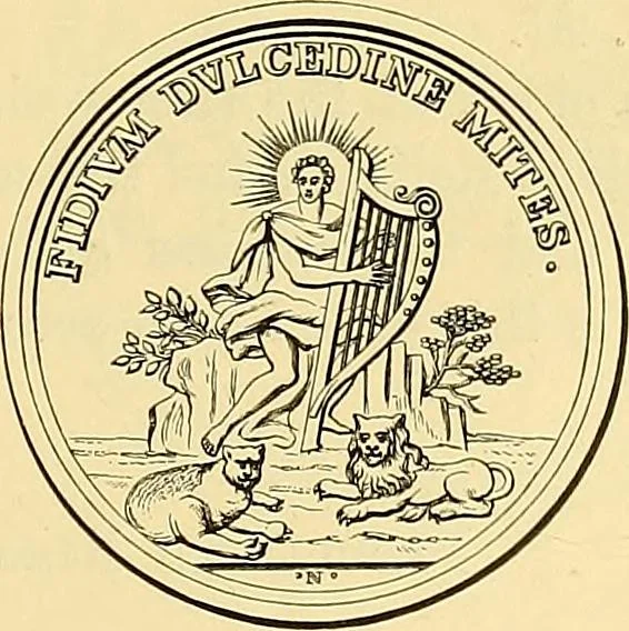 An illustration from Medallic illustrations of the history of Great Britain and Ireland to the death of George II, 1885, leaf 434