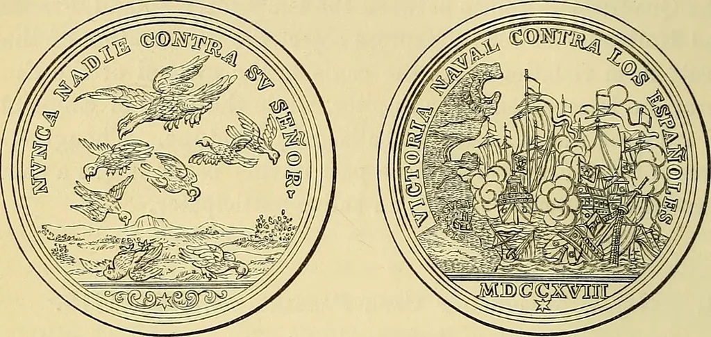 An illustration from Medallic illustrations of the history of Great Britain and Ireland to the death of George II, 1885, leaf 457
