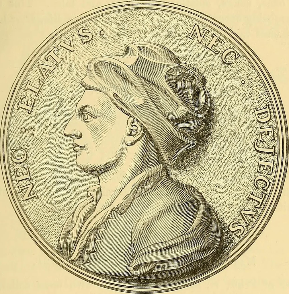 An illustration from Medallic illustrations of the history of Great Britain and Ireland to the death of George II, 1885, leaf 470