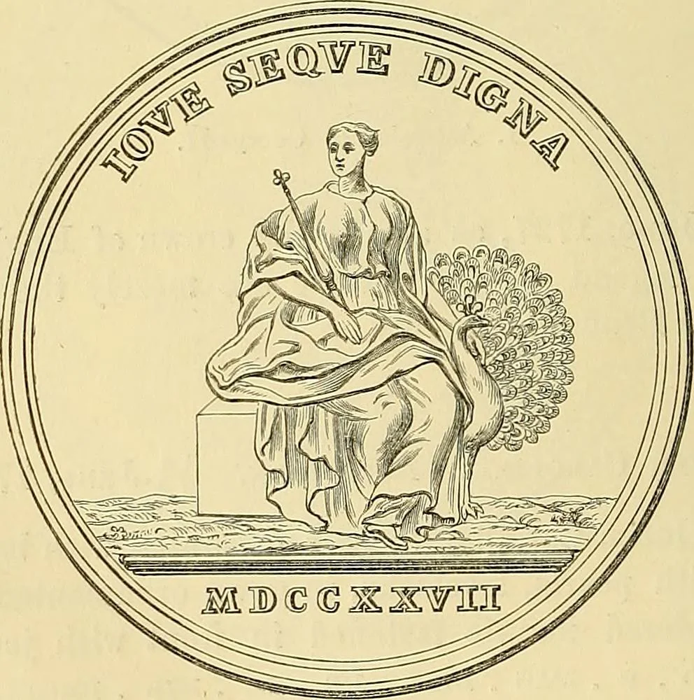 An illustration from Medallic illustrations of the history of Great Britain and Ireland to the death of George II, 1885, leaf 493