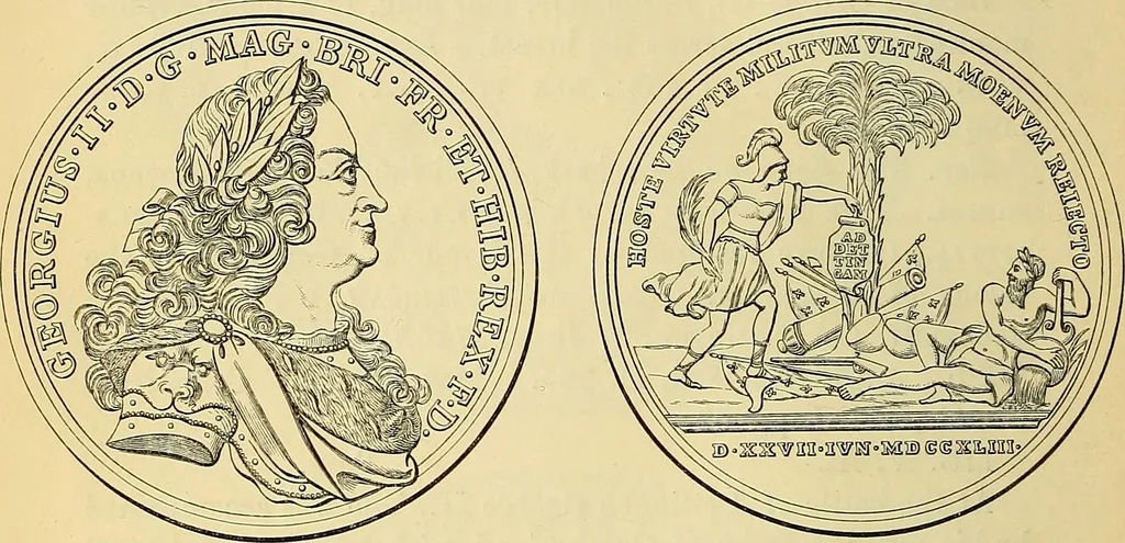 An illustration from Medallic illustrations of the history of Great Britain and Ireland to the death of George II, 1885, leaf 591
