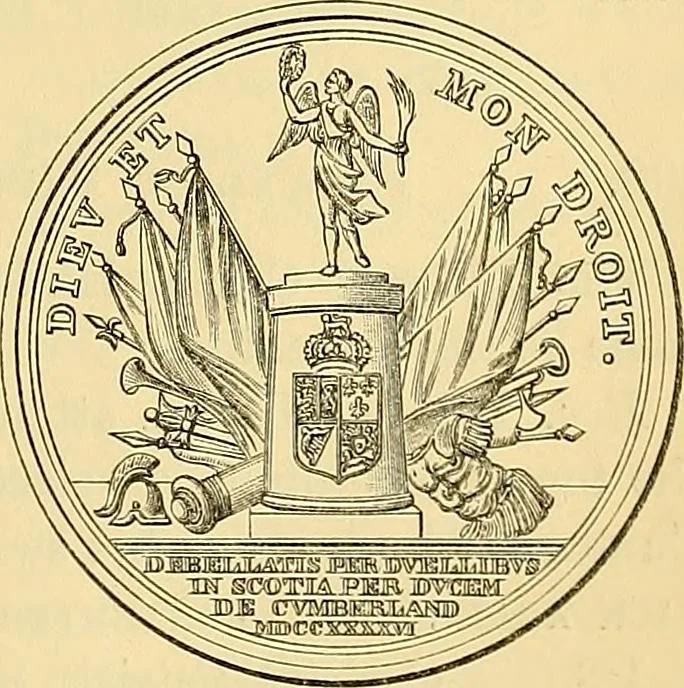 An illustration from Medallic illustrations of the history of Great Britain and Ireland to the death of George II, 1885, leaf 632
